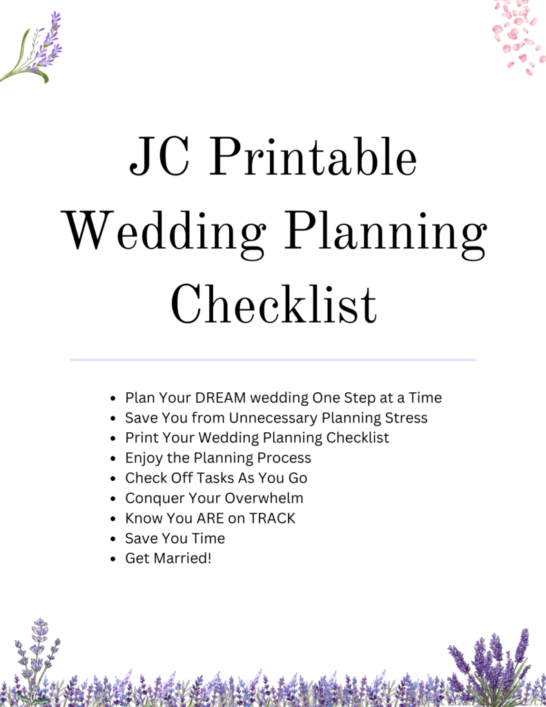 Printable Wedding Planning Checklist for Brides