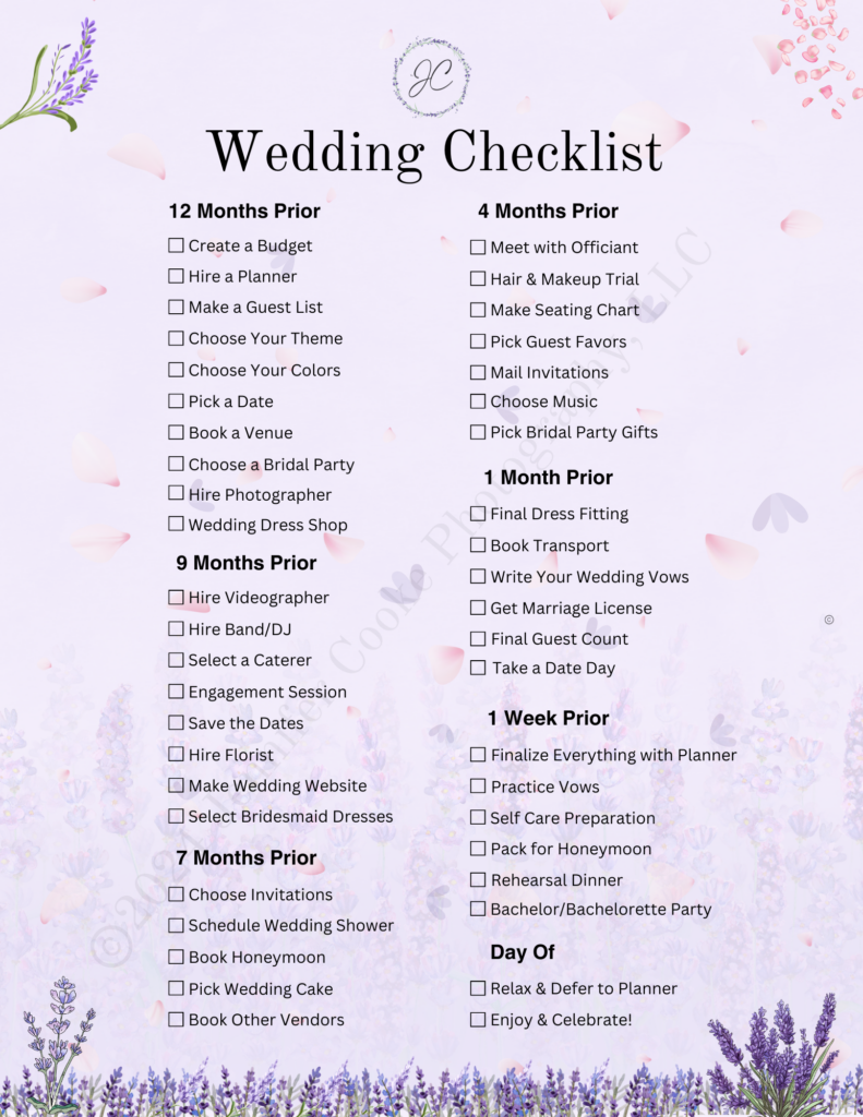 Wedding Planning Checklist for Brides needing help planning their wedding!!! 