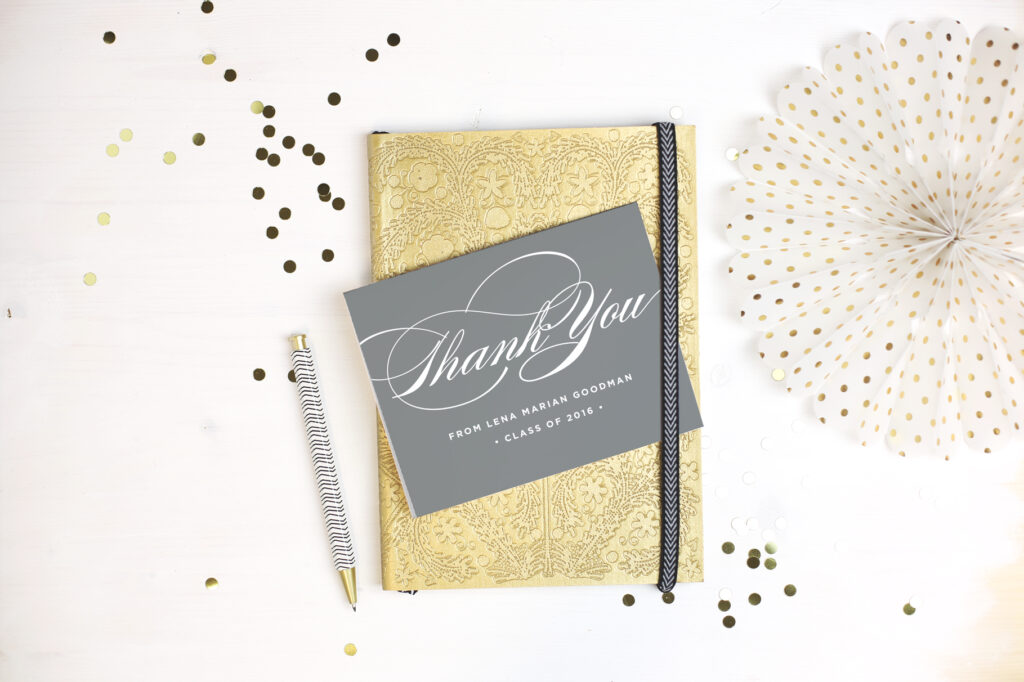 graduation thank you cards from basic invites