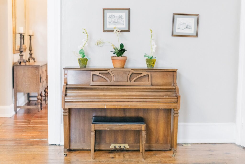 A quaint, old, beautiful piano