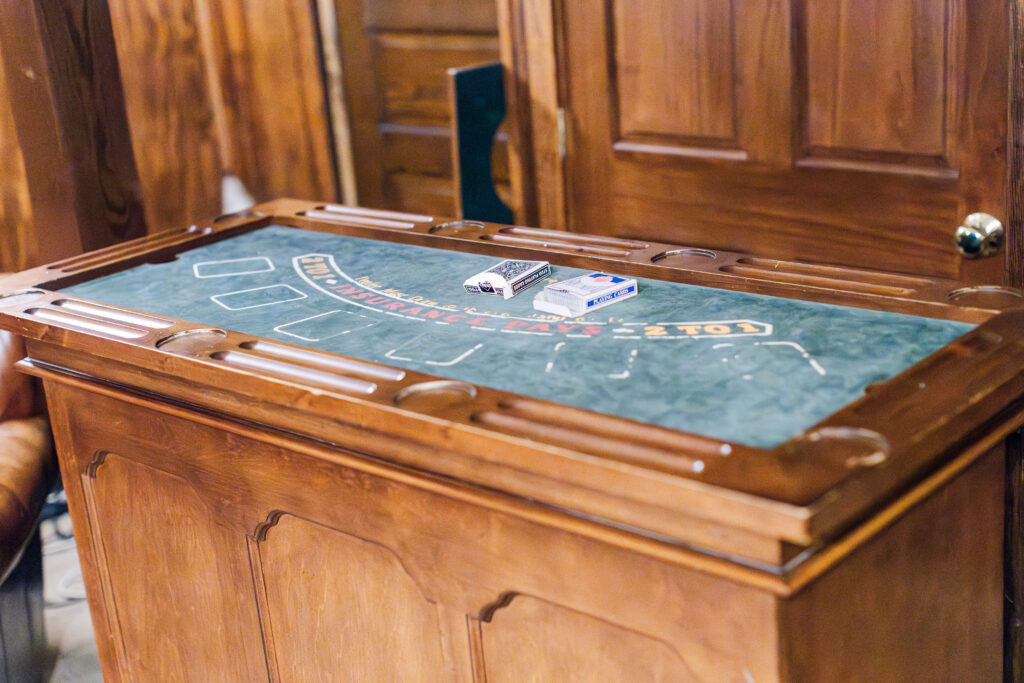 Game Table in Grooms Suite