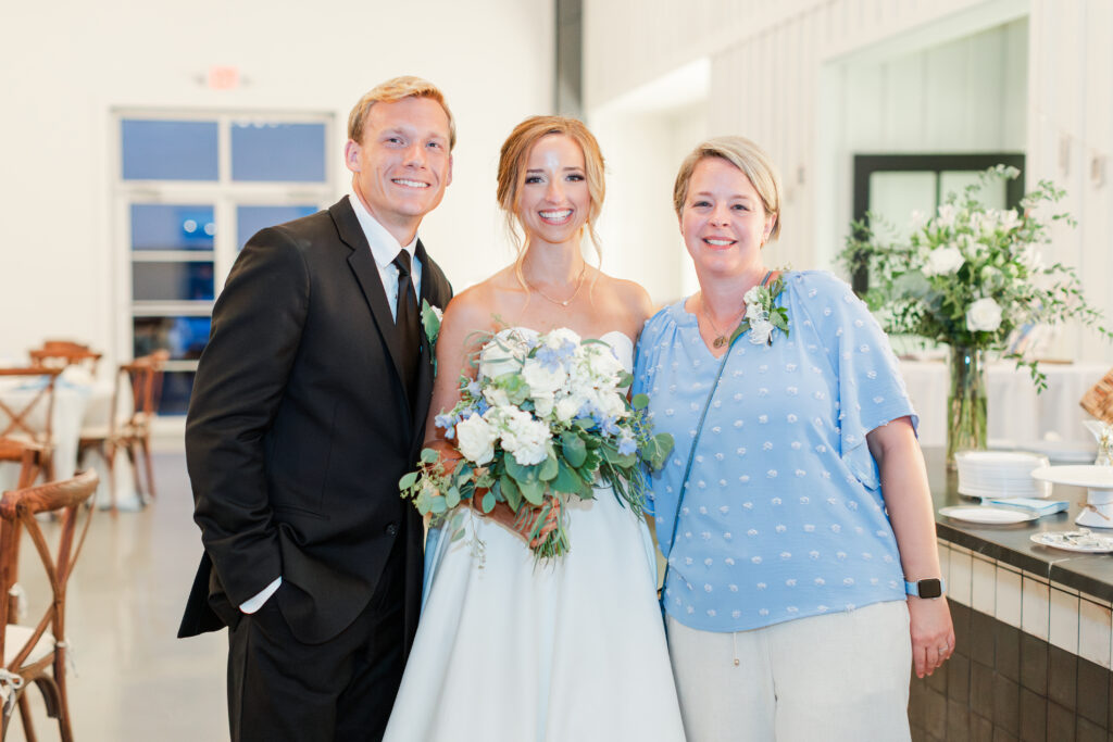 Kayla and Bailey with April, their wedding coordinator