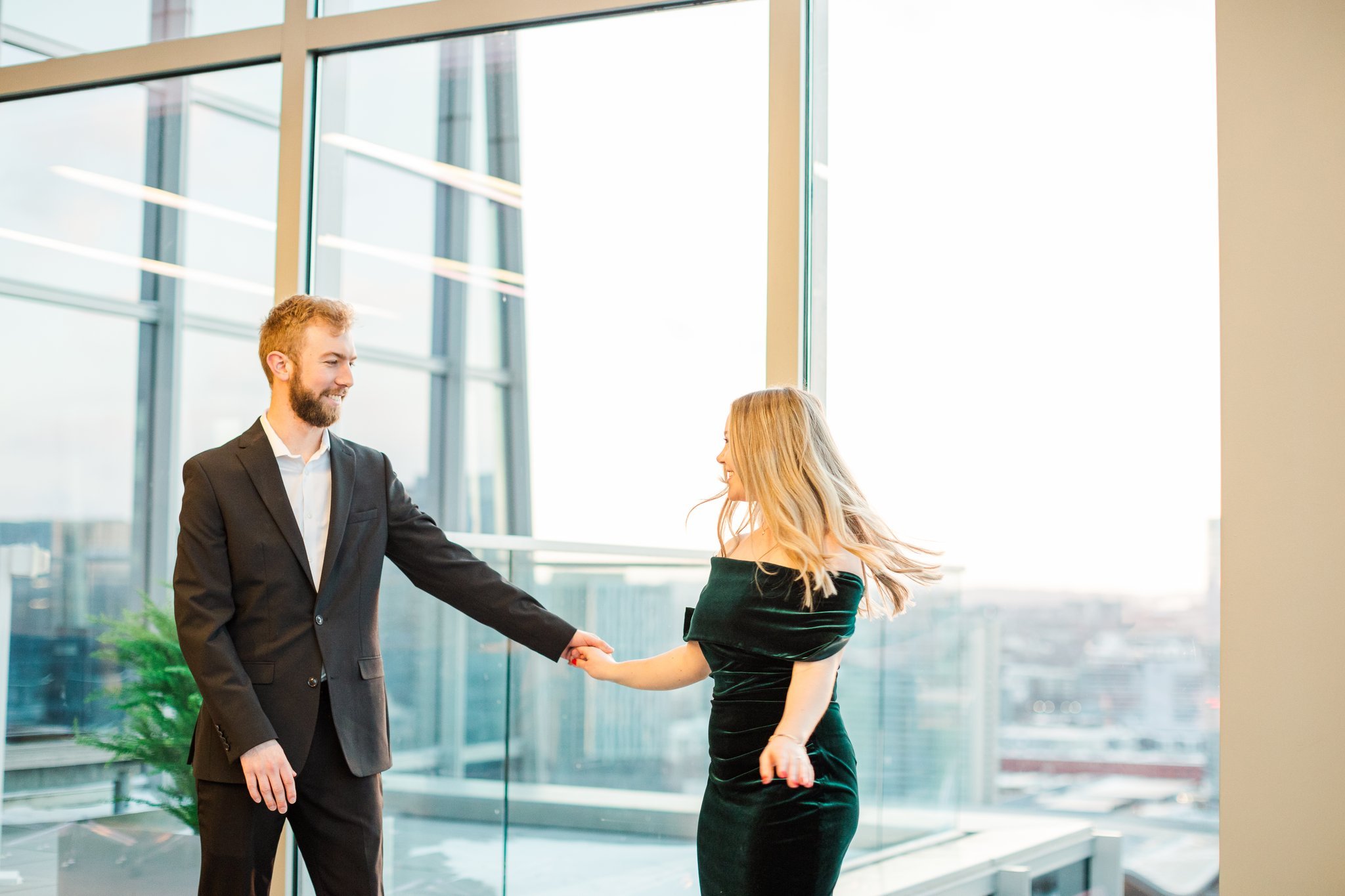 Nashville Surprise Proposal during sunset