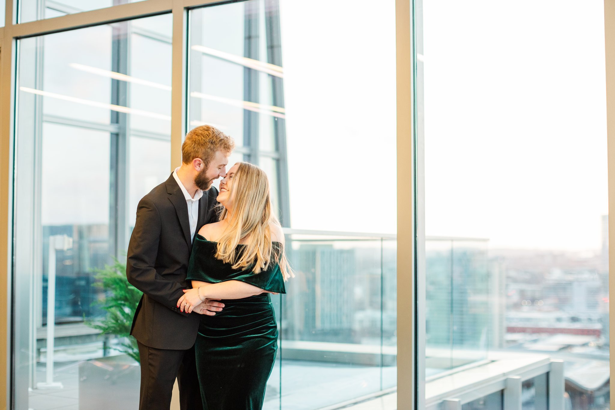 Nashville Surprise Proposal during sunset