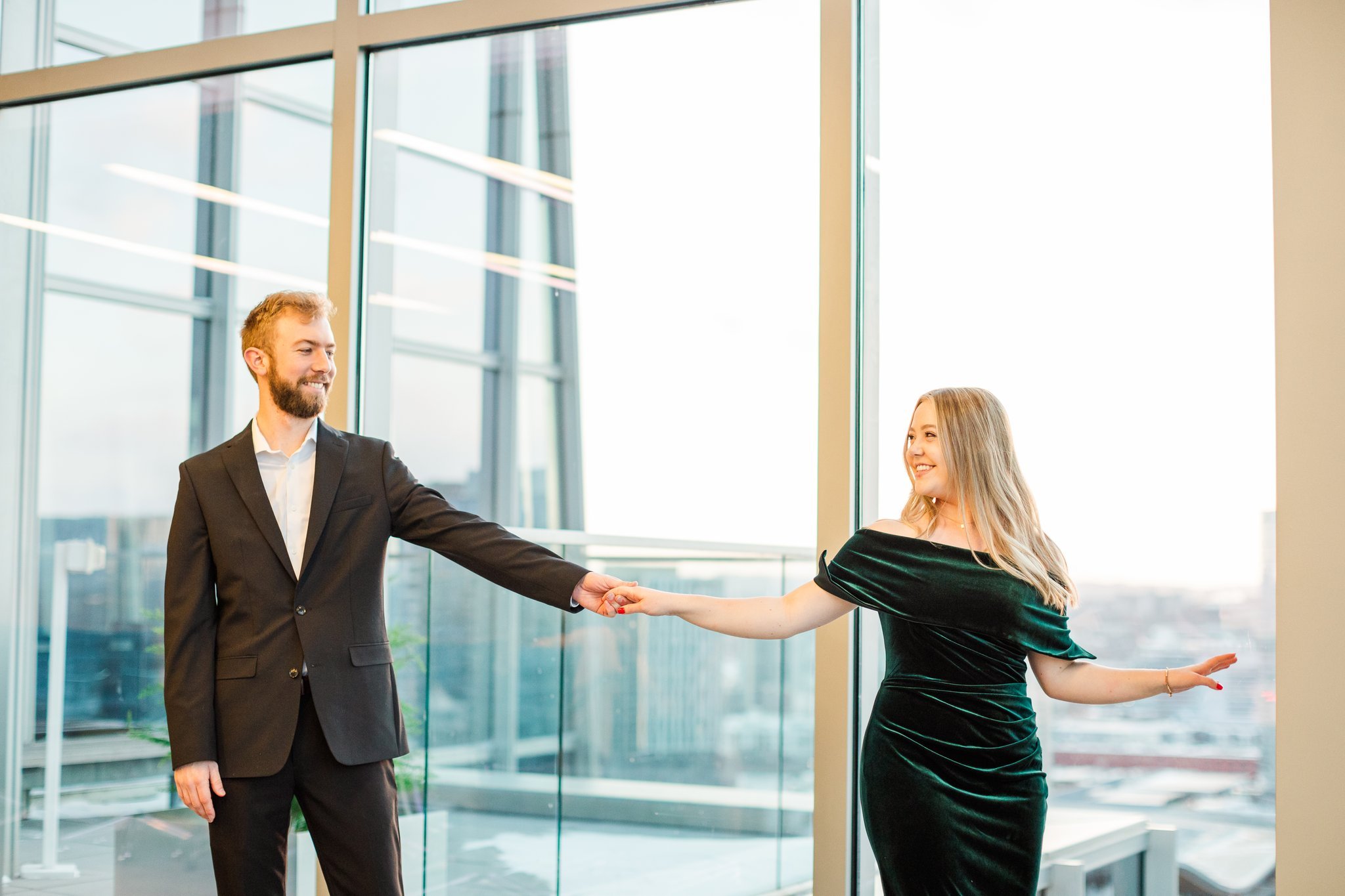 Nashville Surprise Proposal during sunset