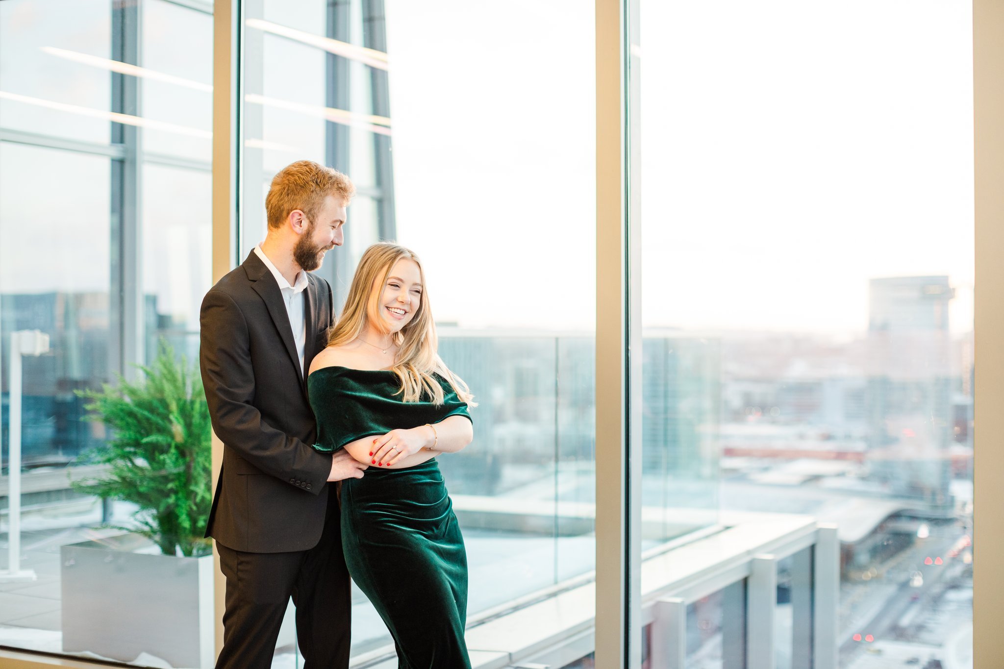 Nashville Surprise Proposal during sunset