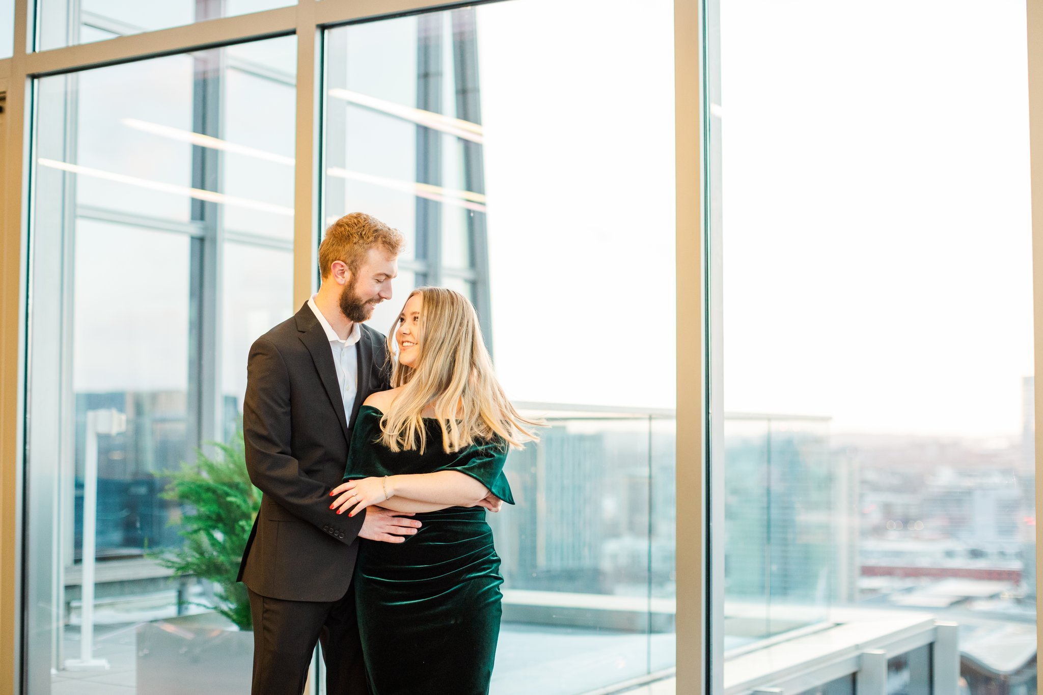 Nashville Surprise Proposal during sunset