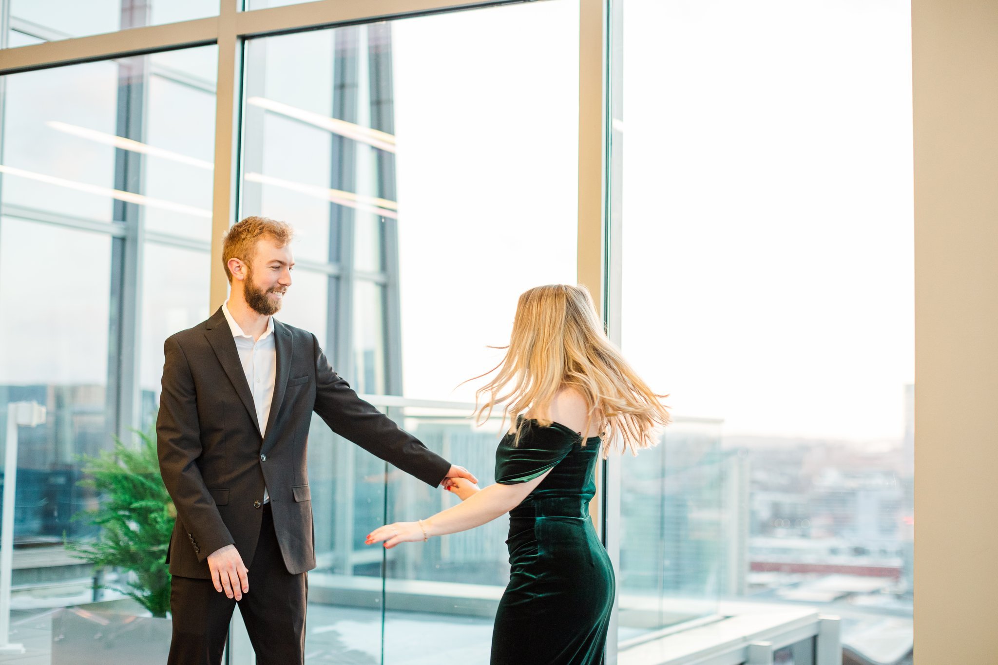 Nashville Surprise Proposal during sunset