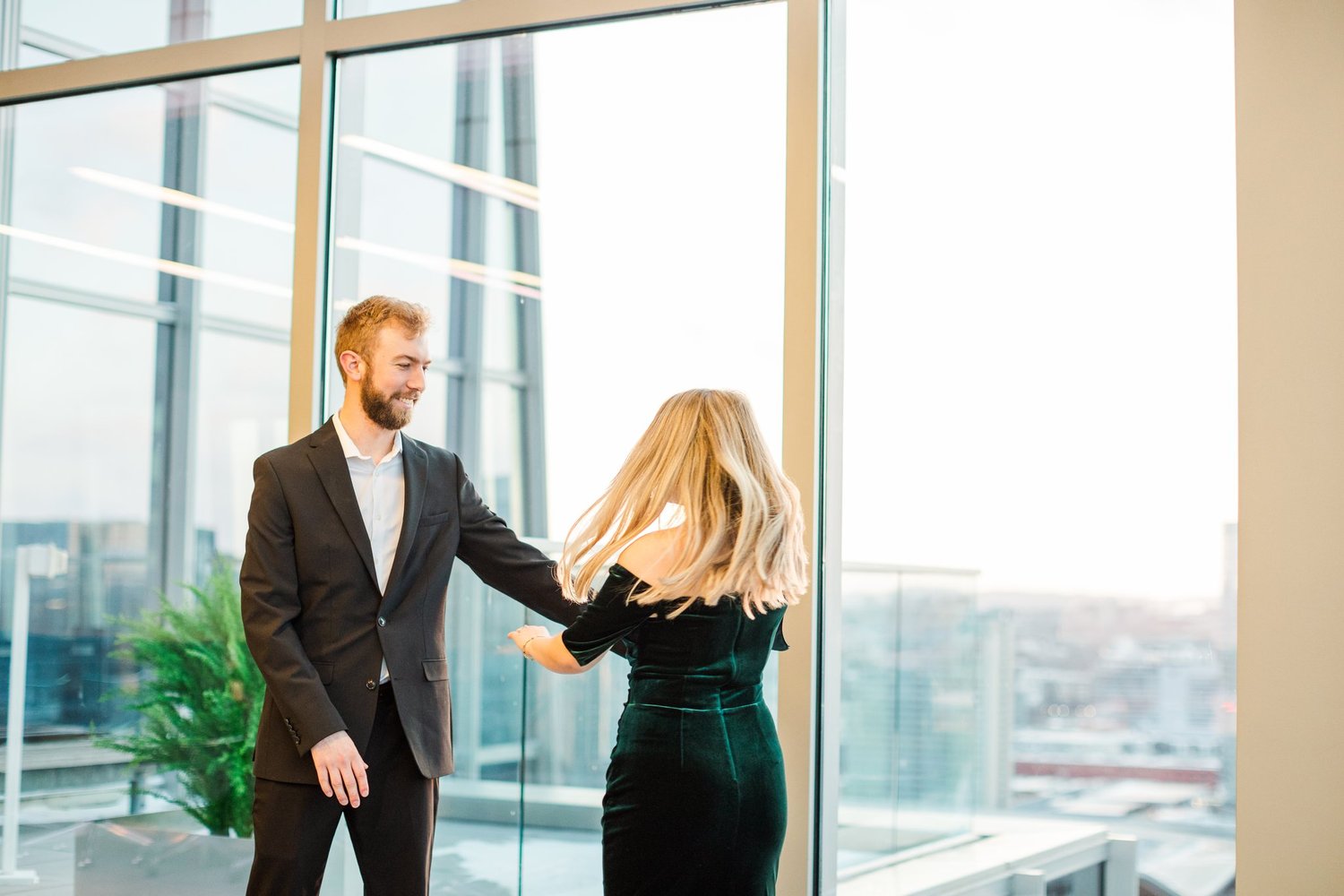 Nashville Surprise Proposal during sunset