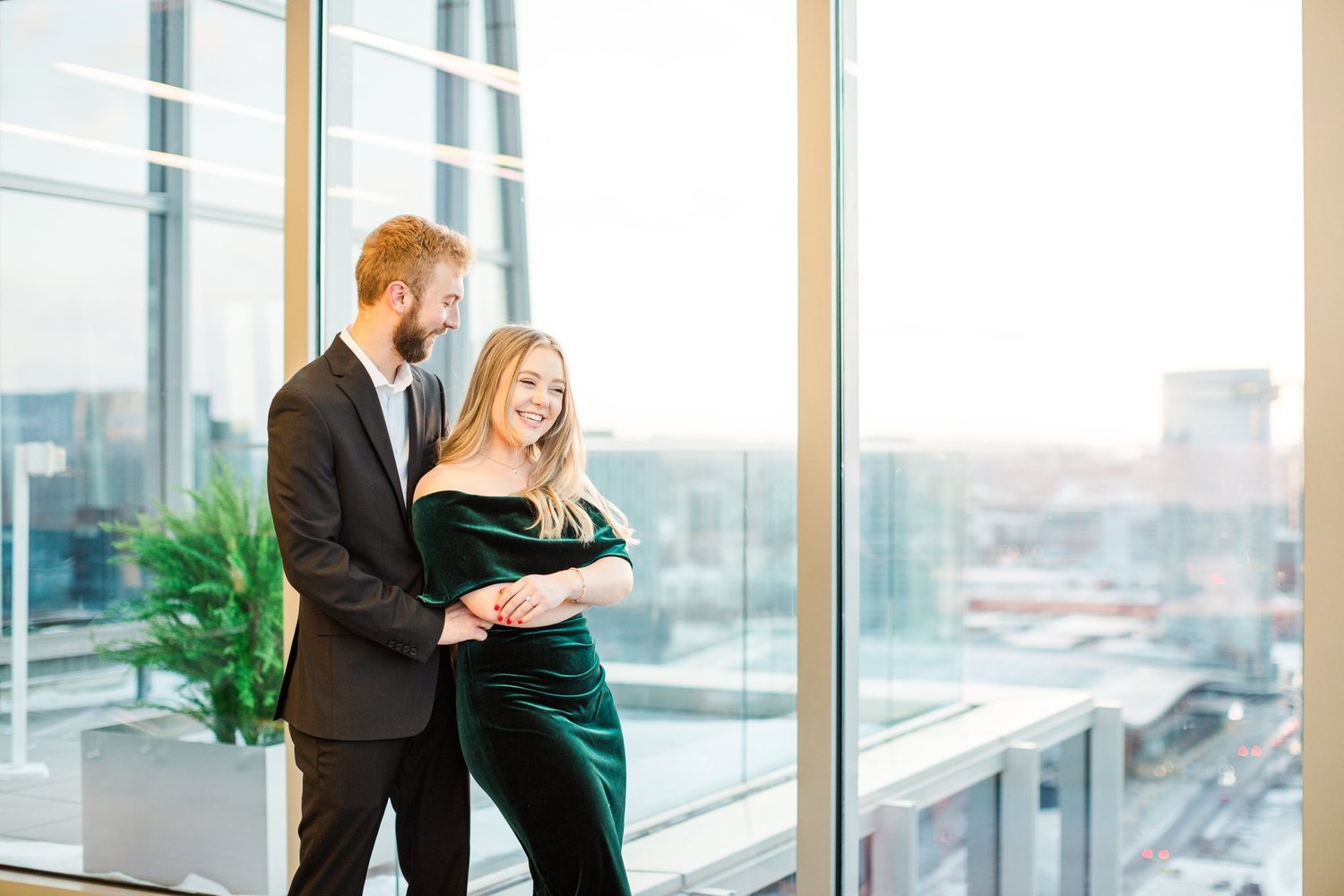 Nashville Surprise Proposal during sunset